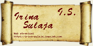 Irina Šulaja vizit kartica